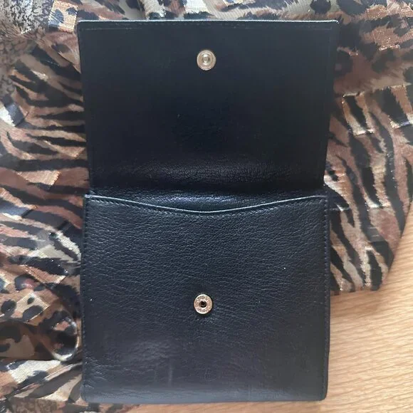 GUCCI Blondie Black Calf Leather Tri-Fold Wallet VTG Y2K Italy luxury designer - Picture 2 of 12